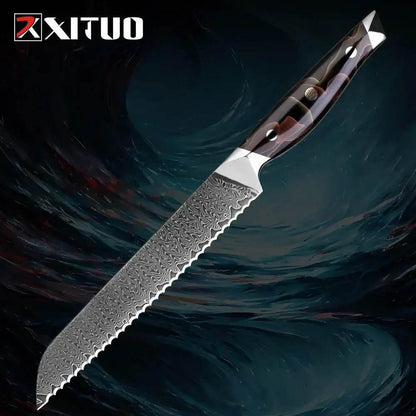 XITUO Exklusives Damastmesser Set | 67-Lagen (Einzeln oder Sets) - Kochschein