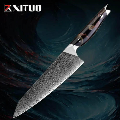 XITUO Exklusives Damastmesser Set | 67-Lagen (Einzeln oder Sets) - Kochschein