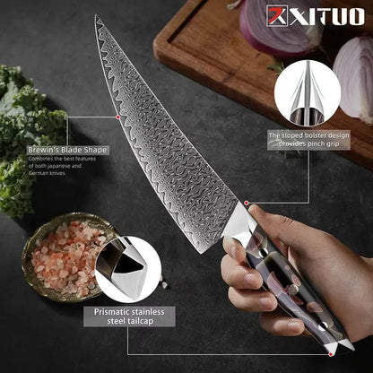 XITUO Exklusives Damastmesser Set | 67-Lagen (Einzeln oder Sets) - Kochschein