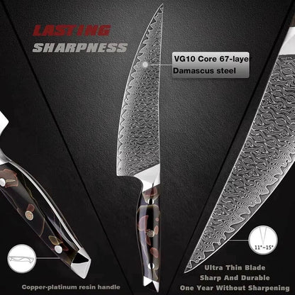 XITUO Exklusives Damastmesser Set | 67-Lagen (Einzeln oder Sets) - Kochschein