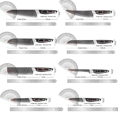 XITUO Exklusives Damastmesser Set | 67-Lagen (Einzeln oder Sets) - Kochschein