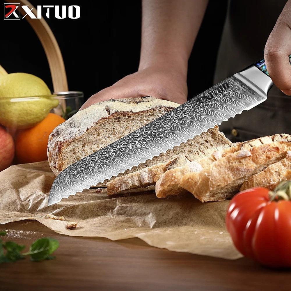 XITUO Premium Damastmesser Set - Art-Series | 67 Lagen (Einzeln oder 6er Set) - Kochschein