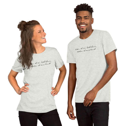 T-Shirt bedruckt - Baumwolle | Kochen ist eine Kunst (in zwei Farben) - Kochschein