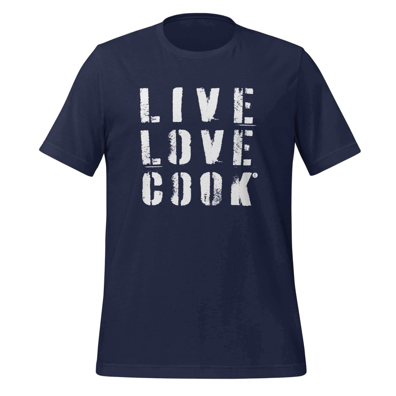 T-Shirt bedruckt - Baumwolle | Live-Love-Cook (viele Farben) - Kochschein