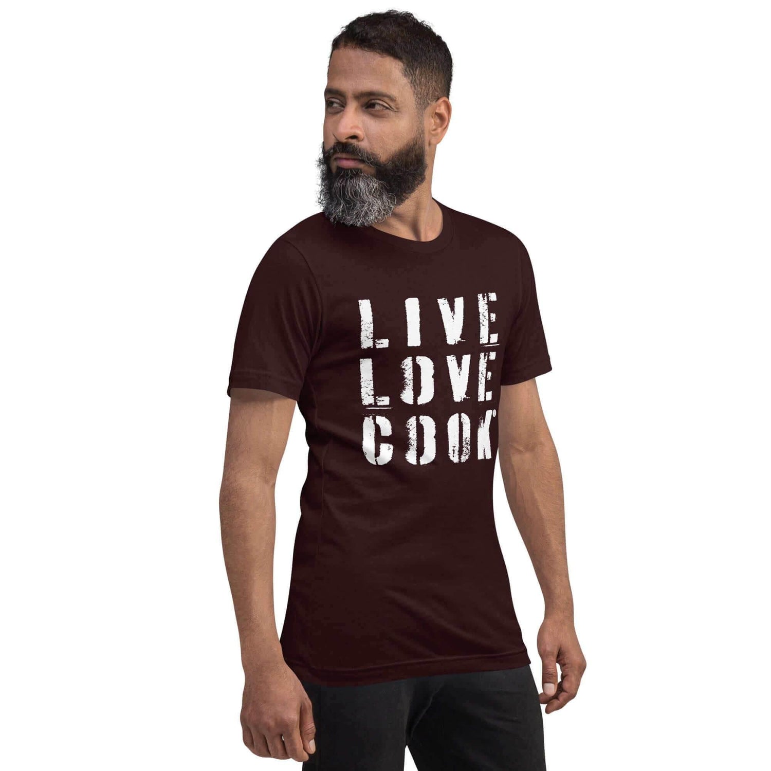 T-Shirt bedruckt - Baumwolle | Live-Love-Cook (viele Farben) - Kochschein